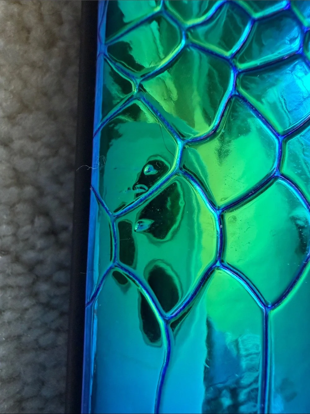 iPhone 14 Pro Max Bandolier Iridescent Green Snake-Embossed Phone Case with Gold
